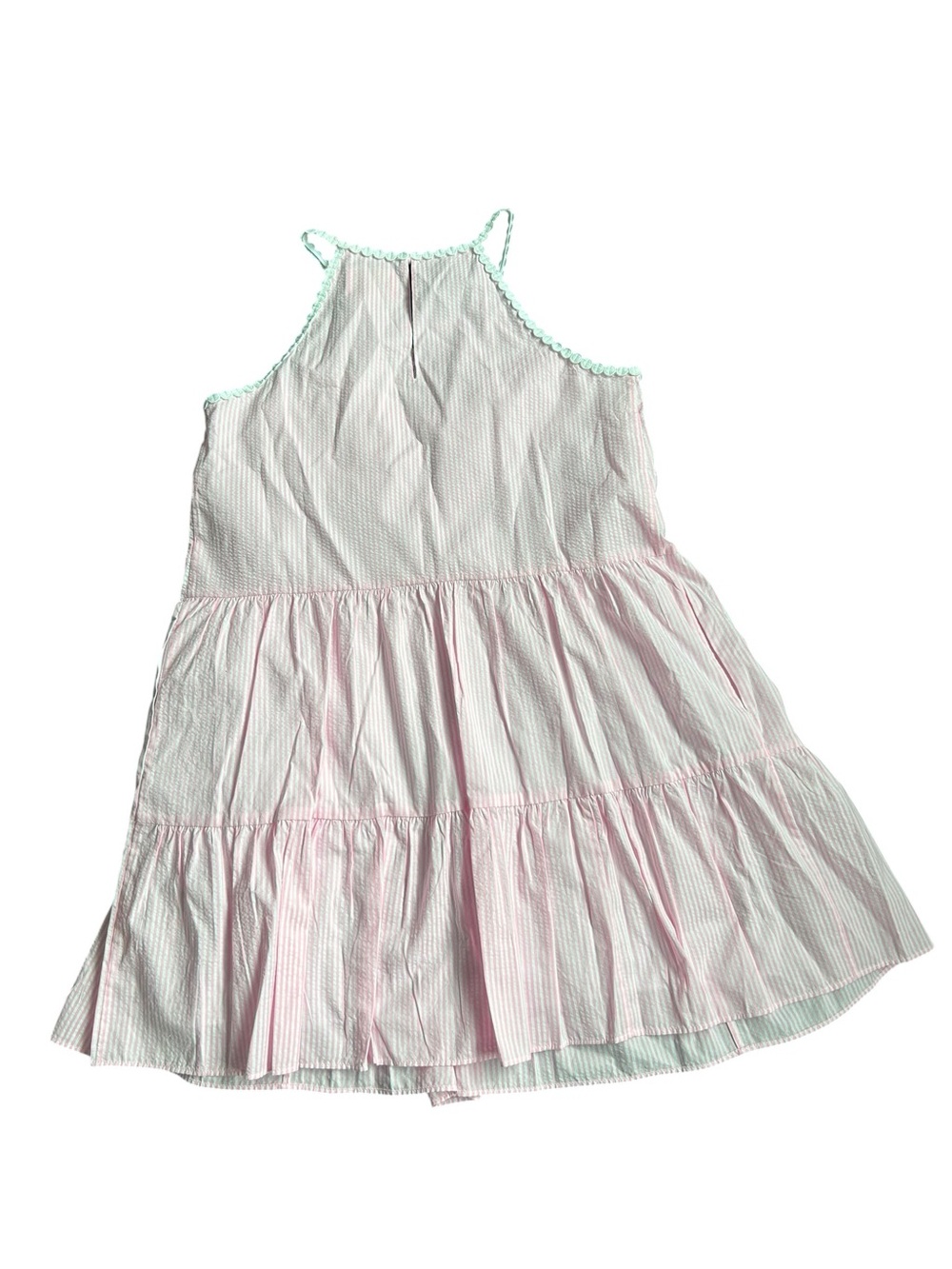 Lily Pulitzer BRITT SEERSUCKER STRIPED HALTER‎ DRESS Havana Pink Size 8 New - Picture 8 of 8